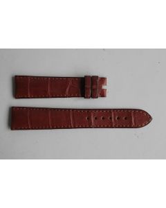 OMEGA Bracelet montre croco brun 19 mm