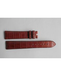 OMEGA Bracelet montre croco brun 19 mm