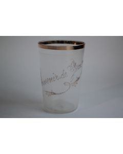 Ancien verre émaillé Souvenir de Gex