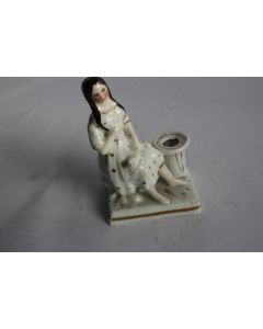 Encrier porcelaine Paris figuratif XIXe siècle