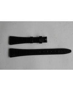 GUCCI Bracelet montre crocodile noir 15 mm
