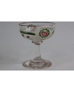 Ancien verre à liqueur émaillé