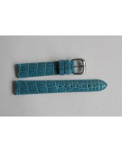 GUBELIN Bracelet montre croco bleu 16 mm