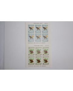 Timbres 2 blocs Nouvelle Zélande Miniature Sheet Bird 1966 Neufs