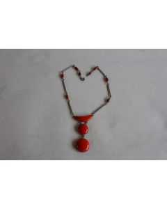 Collier Bijoux vintage céramique 1970
