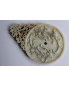 Chine grand disque bi jade néphrite ancien