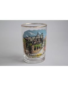 Ancien verre émaillé Souvenir Rüdesheim am Rhein Allamegne