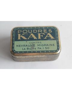 Boîte médicaments tôle lithographiée Poudres Kafa