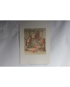 Estampe Décoration intérieure Chambre femme rococo E. Curton