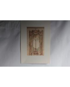 Estampe Décoration intérieure Tenture de fenêtres Louis XVI G. Rémon 