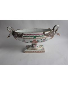 Samson Paris Coupe porcelaine cols de cygne Napoléon III