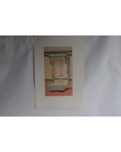 Estampe Décoration intérieure Lit Staten rocaille Louis XVI G. Rémon