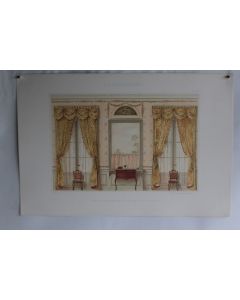 Estampe Décoration intérieure Rideaux meubles style Louis XVI G. Rémon
