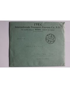 Lettre I.T.E.C Bâle cachet BASEL 2 P.P 1919 