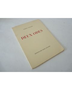 Livre Deux Odes signé Gilbert Trolliet 1940
