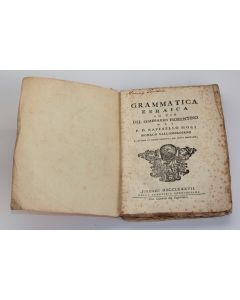 Livre Grammatica ebraica ad uso del seminario fiorentino 1787