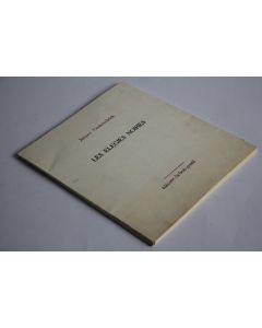 Livre Jacques Vandenschrick signe Les élégies noires 1983
