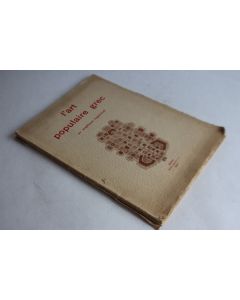 Livre L'art populaire Grec Angélique Hagimihali 1937