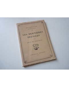 Livre Le jardinier du Parnasse Les dernières feuilles Louis De Chauvigny