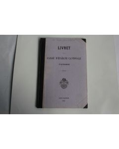 Livret caisse d'épargne cantonale Vaudoise Suisse 1886