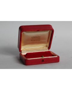 LOMBARD Écrin pour bijoux cuir rouge