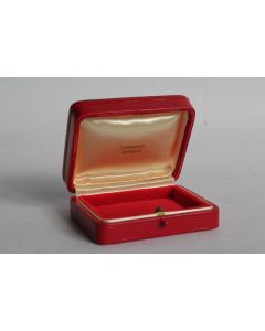 LOMBARD Écrin pour bijoux cuir rouge