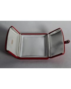 LOMBARD Écrin pour bijoux cuir rouge