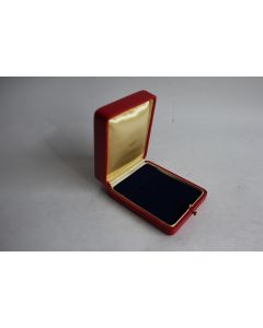 LOMBARD Écrin pour bijoux cuir rouge