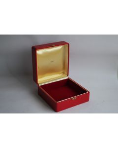 LOMBARD Écrin pour bijoux cuir rouge