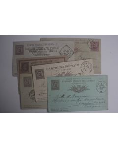 Lot 6 entiers postaux Italie 1886-1926