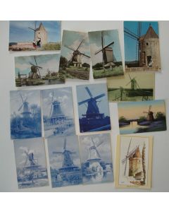 Lot de 14 CP Thème des Moulins Moulin Holandais Molen, Vendée, Daudet, illustrée