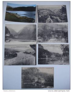 Lot de 7 CPA 25 DOUBS Les bassins