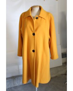 Manteau long jaune femme cachemire vintage T38
