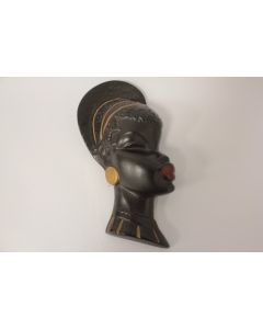 Masque murale céramique femme africaine