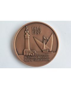 Médaille 175e Anniversaire Genève Confédération suisse