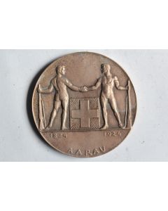 Médaille Centenaire de l’association de tir Aarau 1824-1924 Suisse