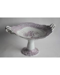 MINTON Coupe sur pied faïence Treillis & Plants