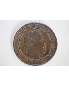 Monnaie 10 Centimos 1875 Charles VII Espagne