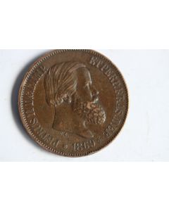 Monnaie 20 réis Pedro II 1869 Brésil