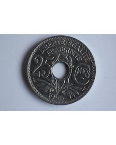 Monnaie 25 Centimes Lindauer Cmes souligné 1915