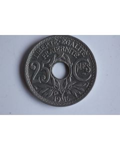 Monnaie 25 Centimes Lindauer Cmes souligné 1916