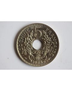 Monnaie 5 Centièmes Indochine 1938