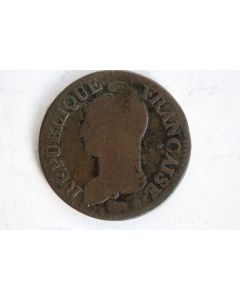 Monnaie 5 centimes Dupré An 5 W