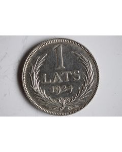 Monnaie argent 1 Lats 1924 Lettonie
