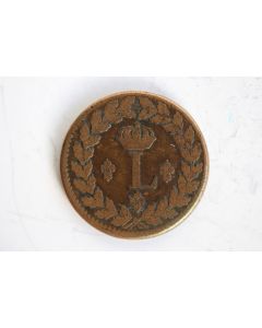 Monnaie Louis XVIII 1 décime au L couronnée 1815 BB