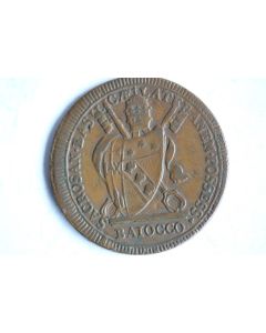 Monnaie Vatican 1 baiocco pape Pie VII 1801 États pontificaux