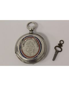 Montre de gousset Franc-maçon argent Liberté Égalité Fraternité