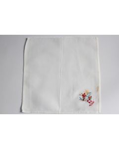 Mouchoir brodé coton Aime-la-Plagne Skieur