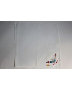 Mouchoir brodé coton Alpe d'Huez