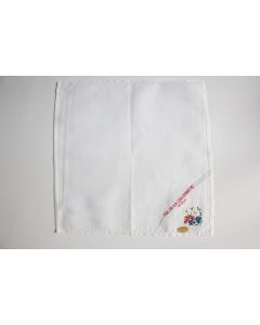 Mouchoir brodé coton Col de la Colombière Alpes